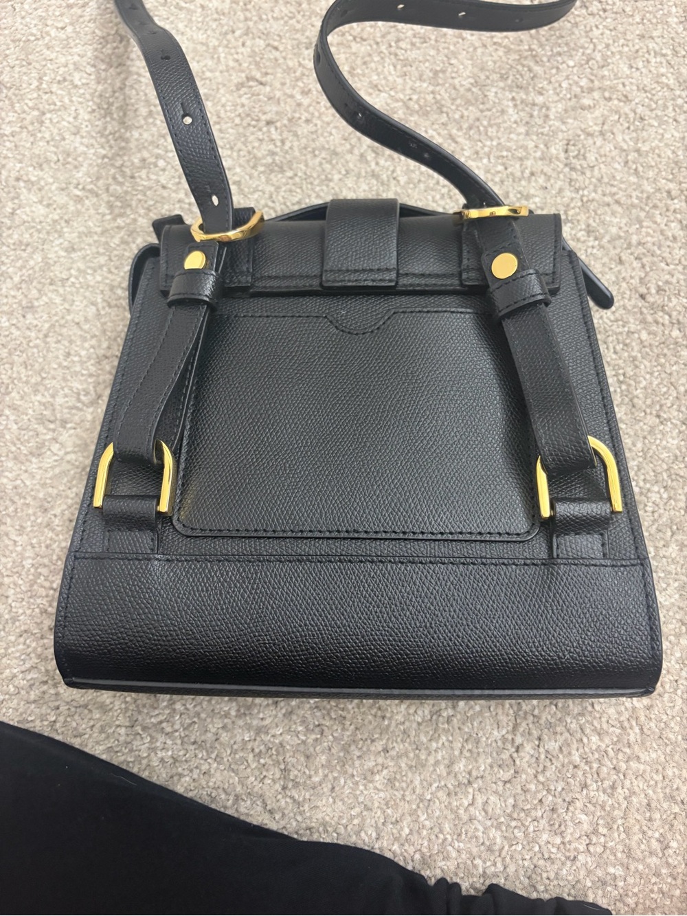 Senreve maestro Structured Black Crossbody Bag with Top Handle - Picture 4 of 8